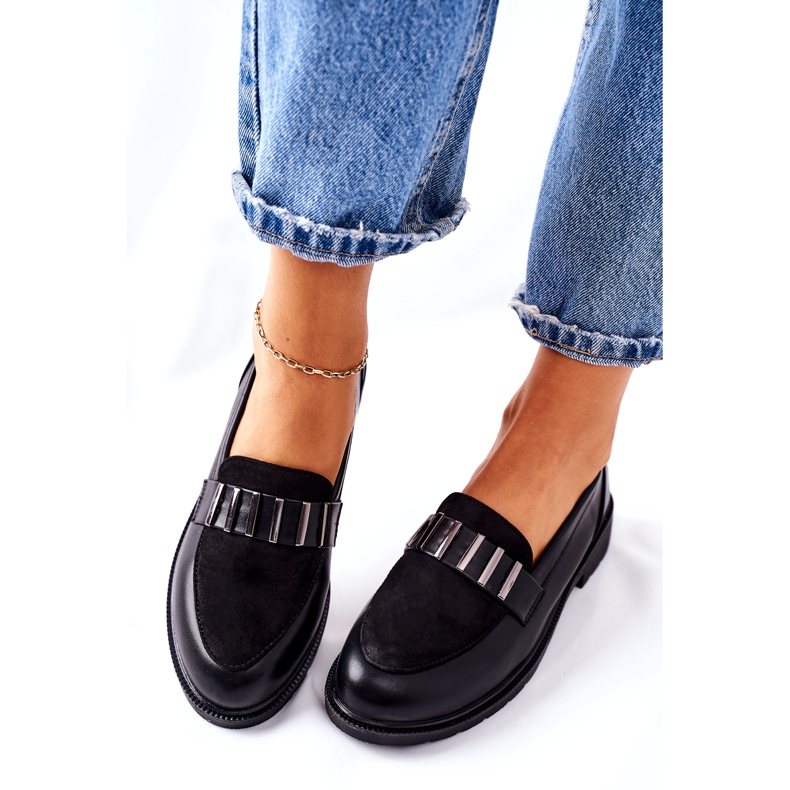 S.Barski Montius női fekete cipő 3