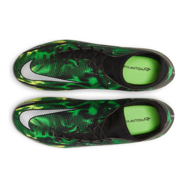 Nike Phantom GT2 Academy Df Sw Mg M DM0719-003 futballcipő sokszínű zöld 2 Nike Phantom GT2 Academy Df Sw Mg M DM0719-003 futballcipő sokszínű zöld 2