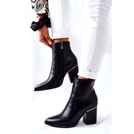 POTOCKI Klasszikus fekete Airah csizma magas sarkon 3