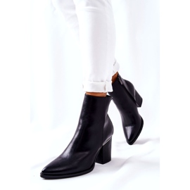 POTOCKI Klasszikus fekete Airah csizma magas sarkon 5