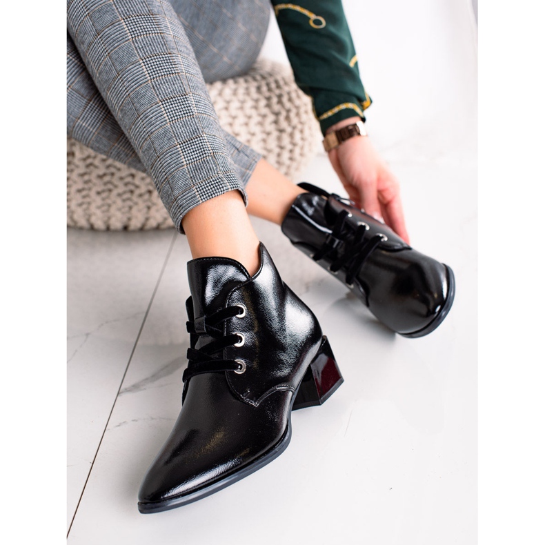 A márka alacsony sarkú csizmái Sergio Leone fekete 2