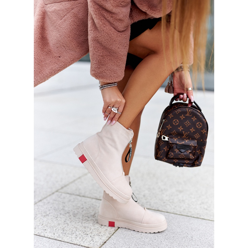 PS1 Női csizma a platformon Bézs Charlee 2