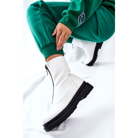 PE1 Női csizma cipzárral, fehér Tierra 1