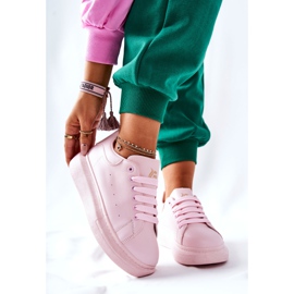 Bőr sportcipő a rózsaszín Lemmy platformon 2