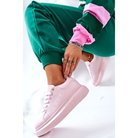 Bőr sportcipő a rózsaszín Lemmy platformon 1