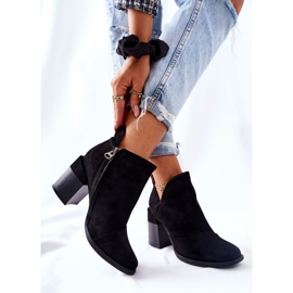 PM1 Női csizma a sarkán Fekete Meliori 2