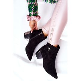 Bőr csizma egy poszton Laura Messi fekete 2354 2