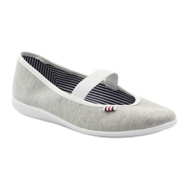 Női balerina cipők Befado 493q sz fehér sokszínű szürke 2