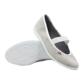 Női balerina cipők Befado 493q sz fehér sokszínű szürke 4