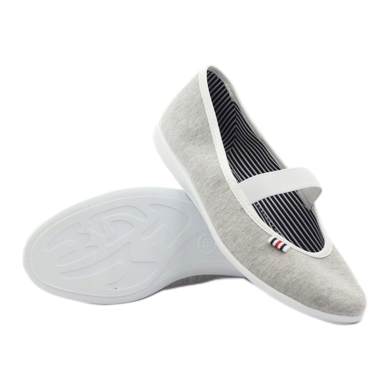 Női balerina cipők Befado 493q sz fehér sokszínű szürke 4