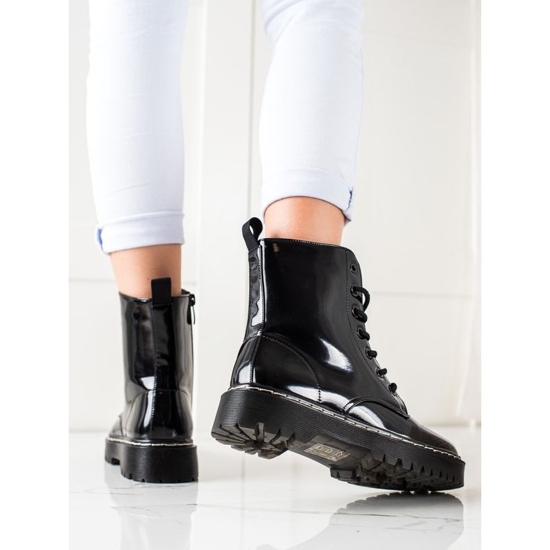 Vinceza Stílusos, meleg trapperek fekete 1