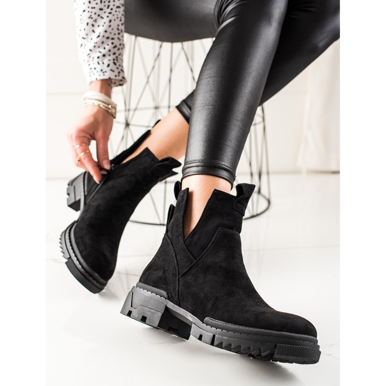 W. Potocki Kivágott velúr táskák fekete 1