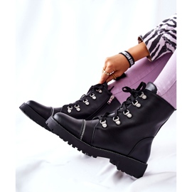 PG1 Klasszikus fekete Daiane kötött bőrcsizma 2