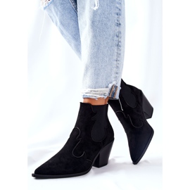 PG1 Fekete Maurelle Suede Cowboy csizma 1