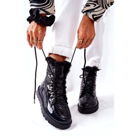 POTOCKI Magas szőrméből szigetelt hócsizma, fekete tüsszentés 4 POTOCKI Magas szőrméből szigetelt hócsizma, fekete tüsszentés 4