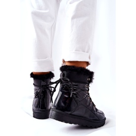 POTOCKI Magas szőrméből szigetelt hócsizma, fekete tüsszentés 6 POTOCKI Magas szőrméből szigetelt hócsizma, fekete tüsszentés 6