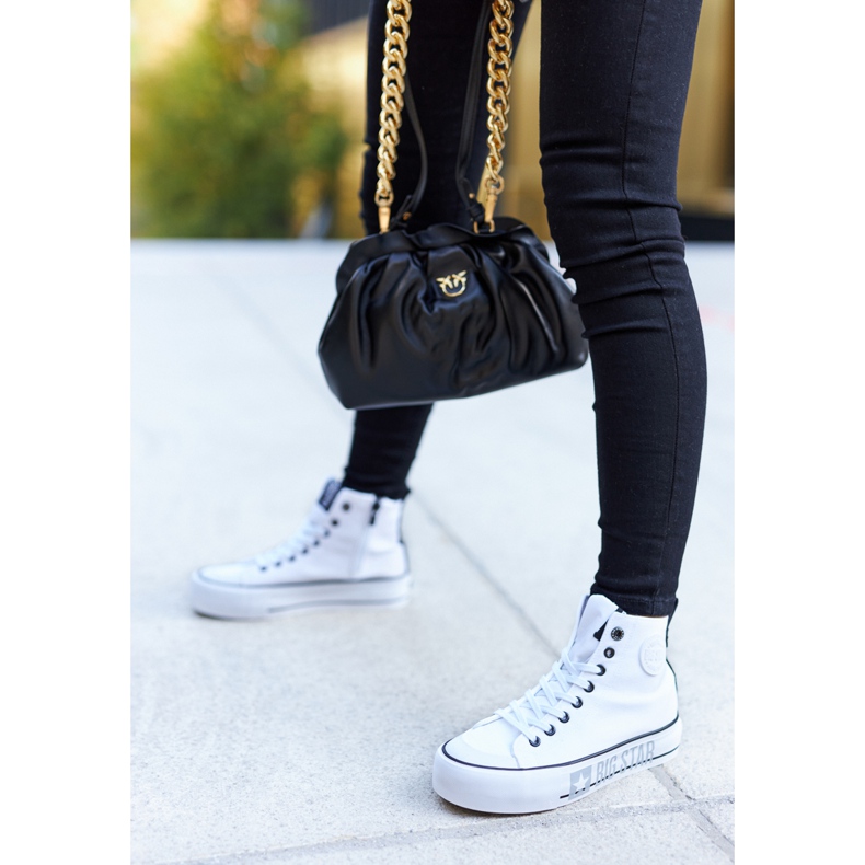 Magas cipők a Big Star II274014 fehér platformon 2 Magas cipők a Big Star II274014 fehér platformon 2