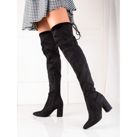 Kayla Velúr felső csizma fekete 1 Kayla Velúr felső csizma fekete 1