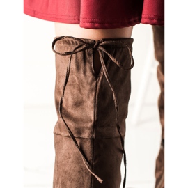 TRENDI Kényelmes térdnadrág felett barna 1