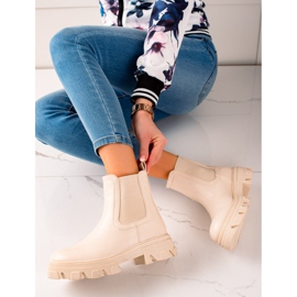 Seastar Divatos Chelsea csizma a platformon bézs 1 Seastar Divatos Chelsea csizma a platformon bézs 1