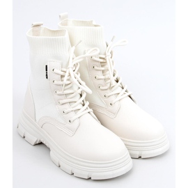 Ritius Beige zokni felsőrésszel rendelkező csizma bézs 1