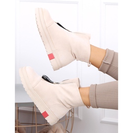 Pitt Beige lapos velúr csizma bézs 1