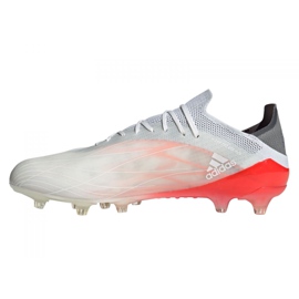 Adidas X Speedflow.1 Ag M FY3265 futballcipő szürke, fehér, piros fehér 1 Adidas X Speedflow.1 Ag M FY3265 futballcipő szürke, fehér, piros fehér 1