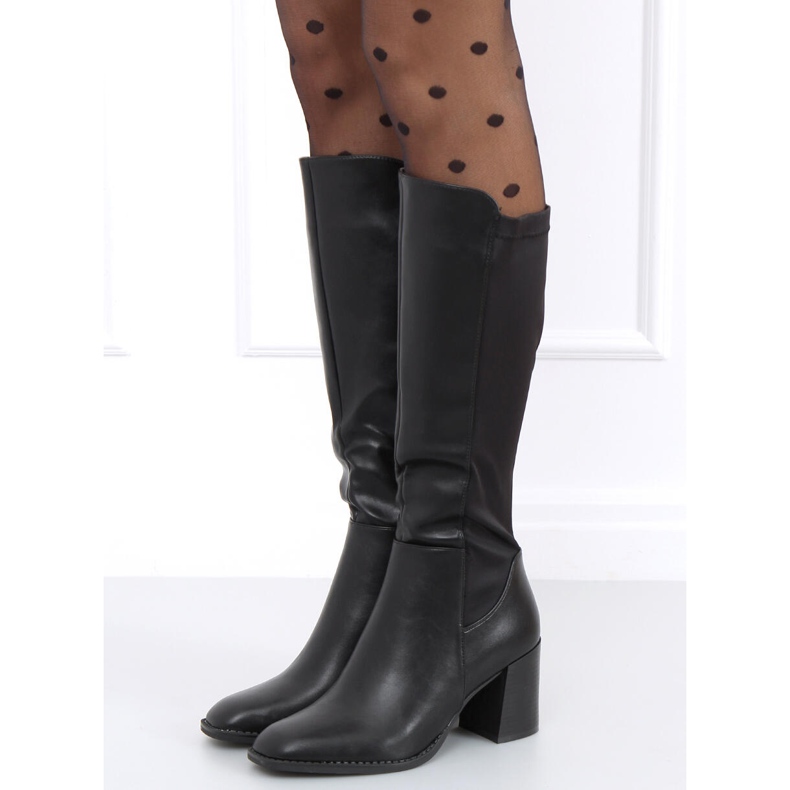 Ramona Black magas sarkú csizma fekete 2