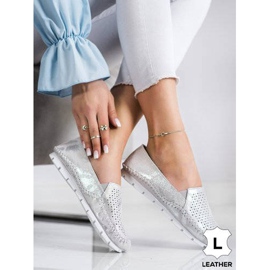 Goodin Ezüst bőr cipők szürke 1