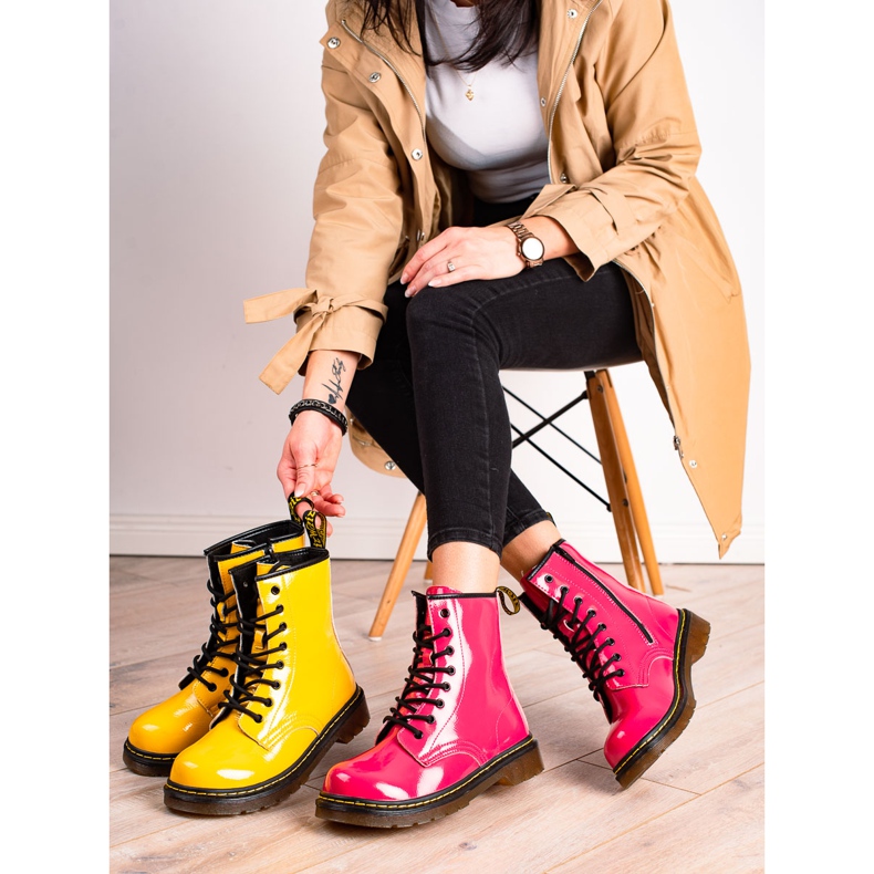 Filippo Meleg bőr trapperek rózsaszín 1