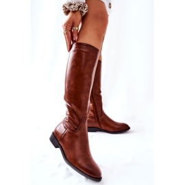 PG1 Bőr meleg csizma Barna Estil 2