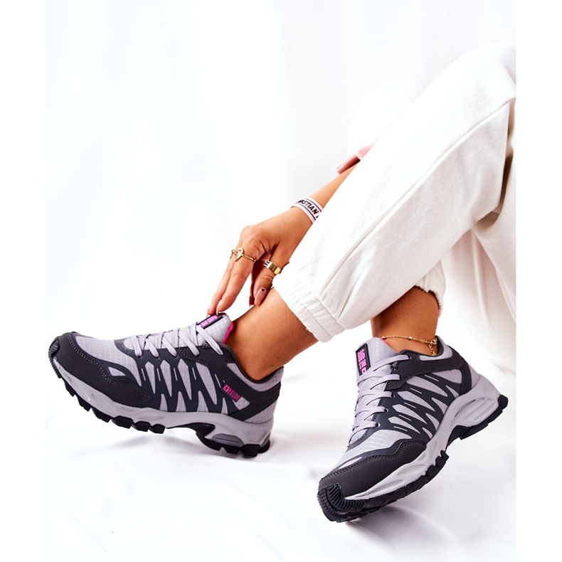 Sportcipő Memory Foam Big Star GG274499 szürke rózsaszín 2