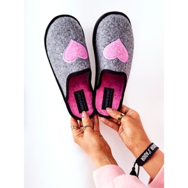 Big Star Otthon Papucs Panto Fino II267010 Szürke-Rózsaszín 1