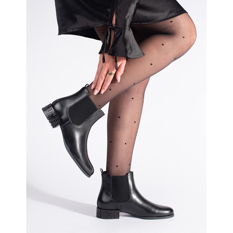 Sergio Leone Chelsea csizma dekoratív sarokkal fekete 1