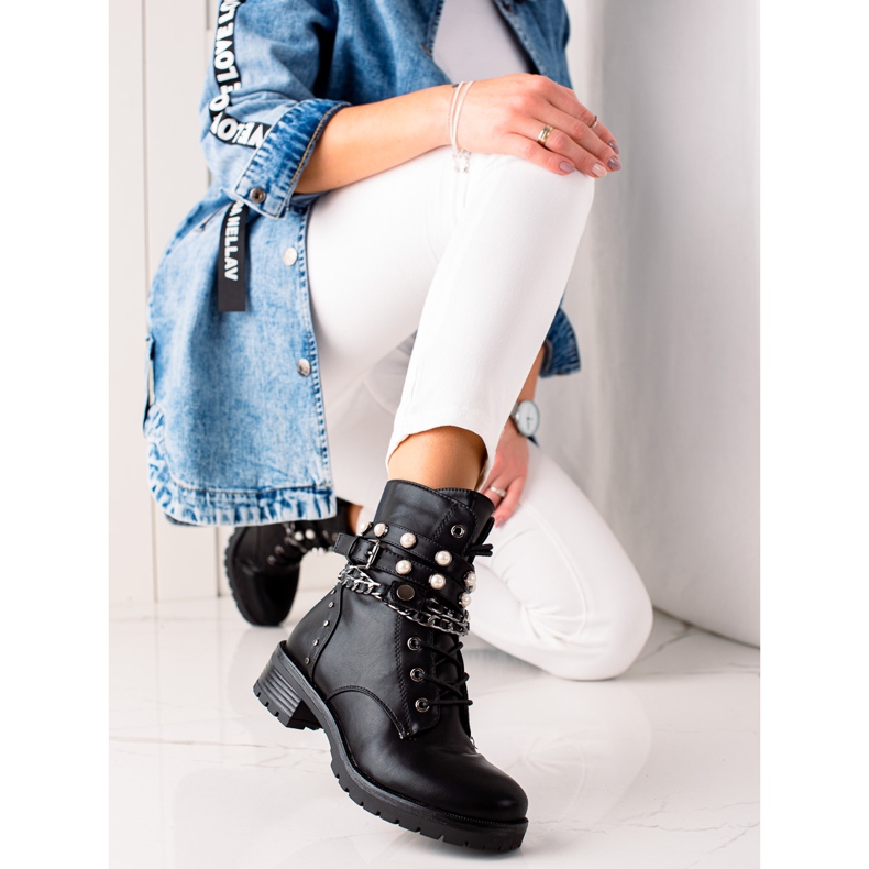 Bestelle Fekete munkások strasszokkal 2