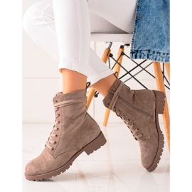 Bestelle Suede Trappers bézs 1