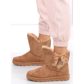 Niki Camel gombos hócsizma barna 1