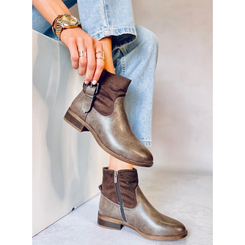 Finu Khaki női csizma szürke 1