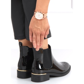 Lakkozott női Chelsea csizma Petit Black fekete 1