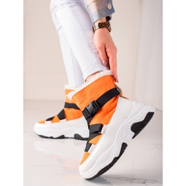 TRENDI Sportos hócsizma fehér narancssárga 1 TRENDI Sportos hócsizma fehér narancssárga 1