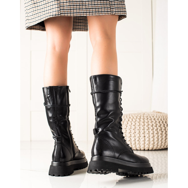 Seastar Magas csizma Eco bőrrel fekete 1