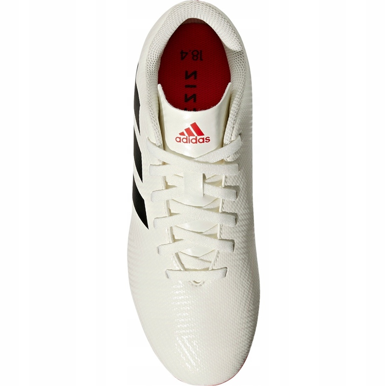 Adidas Nemeziz 18.4 FxG Jr CM8510 futballcipő fehér 1
