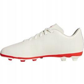 Adidas Nemeziz 18.4 FxG Jr CM8510 futballcipő fehér 2