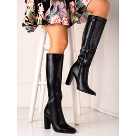 Seastar Klasszikus magas sarkú csizma fekete 1