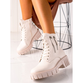 Goodin Divatos csapdázók dekoratív cipzárral bézs 1 Goodin Divatos csapdázók dekoratív cipzárral bézs 1