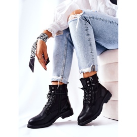 Fekete Mirthbrow meleg csizma cipzárral 2