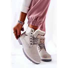 PH1 Melegített bőr trappers világosszürke Laralis 2