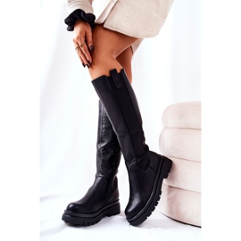 Bőr szigetelt csizma fekete 1 Bőr szigetelt csizma fekete 1