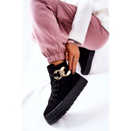 Magas Cipők A Fekete Evenia Platformon 1