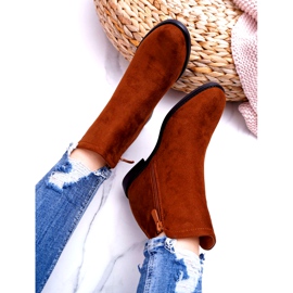 BUGO Női ékcsizma Velúr Teve Téma barna 5